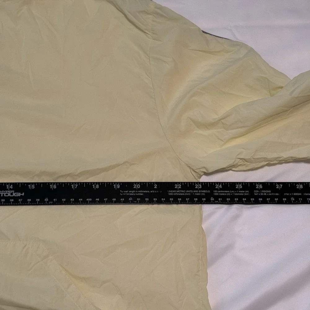 Fabletics Women's Yellow Nylon Windbreaker Jacket Full Zip Lightweight Size M